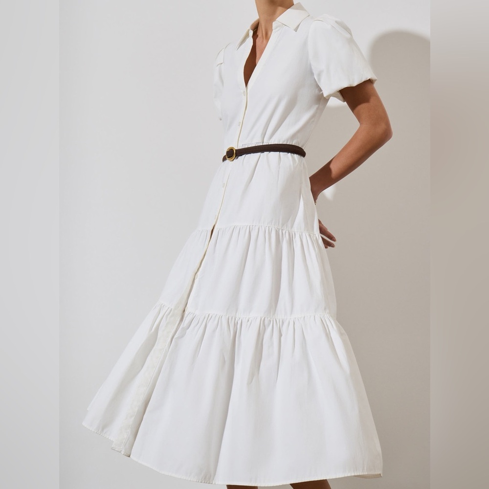 Brochu Walker Havana Maxi Dress, Large, Puff Sleeve Ivory - Picture 2 of 15